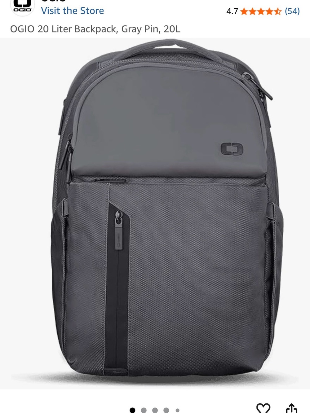 OGIO Gray Pace Pro 20L Backpack - NWOT